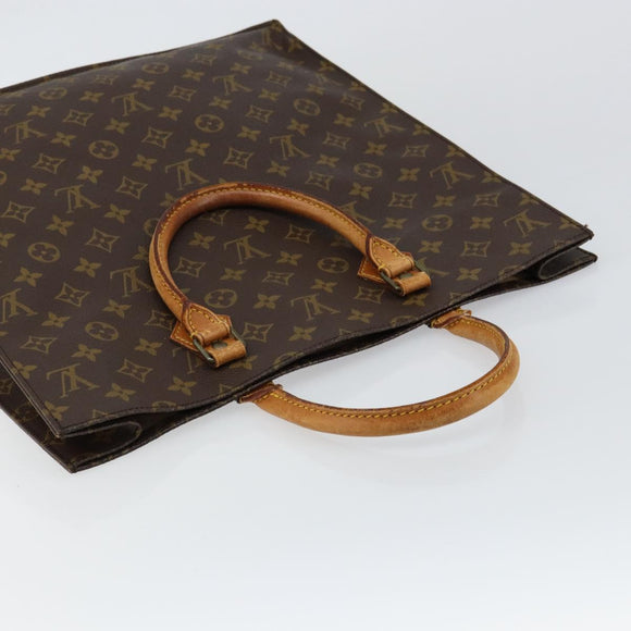 LOUIS VUITTON Monogram Sac Plat Hand Bag M51140 LV Auth bs29566