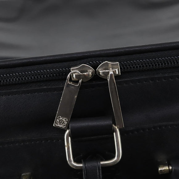 LOEWE Suitcase Nylon Black Silver Auth bs29570