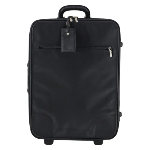 LOEWE Suitcase Nylon Black Silver Auth bs29570
