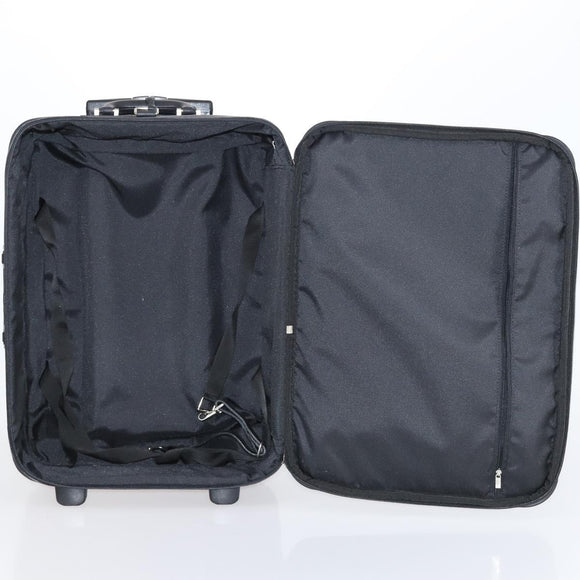 LOEWE Suitcase Nylon Black Silver Auth bs29570