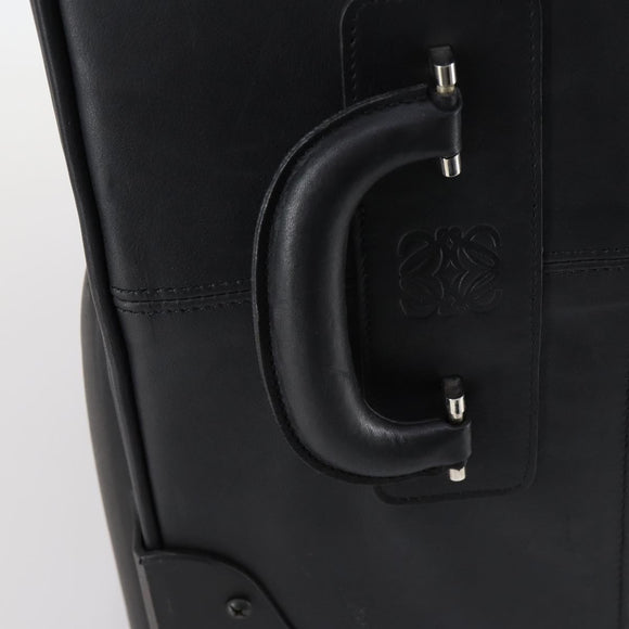 LOEWE Suitcase Nylon Black Silver Auth bs29570