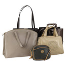 BURBERRY Tote Bag Leather 5Set Beige Brown Auth bs29571-1
