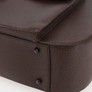 GUCCI Hand Bag Leather Brown Silver Auth bs29572-10