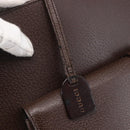 GUCCI Hand Bag Leather Brown Silver Auth bs29572-14