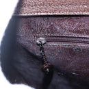 GUCCI Hand Bag Leather Brown Silver Auth bs29572-16