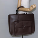 GUCCI Hand Bag Leather Brown Silver Auth bs29572-23