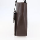 GUCCI Hand Bag Leather Brown Silver Auth bs29572-5