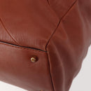 Chloe Tote Bag Leather Brown Gold Auth bs29573-16