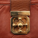 Chloe Tote Bag Leather Brown Gold Auth bs29573-10