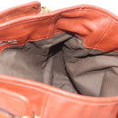 Chloe Tote Bag Leather Brown Gold Auth bs29573-19