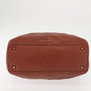 Chloe Tote Bag Leather Brown Gold Auth bs29573-5