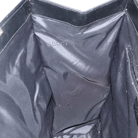 GUCCI Jackie Tote Bag Nylon Black Silver 002 1064 3444 Auth bs29574