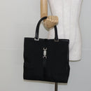 GUCCI Jackie Tote Bag Nylon Black Silver 002 1064 3444 Auth bs29574-22