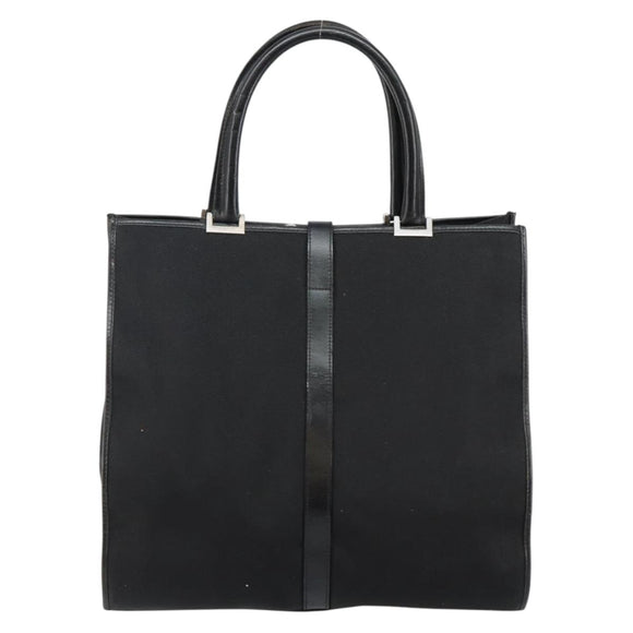 GUCCI Jackie Tote Bag Nylon Black Silver 002 1064 3444 Auth bs29574