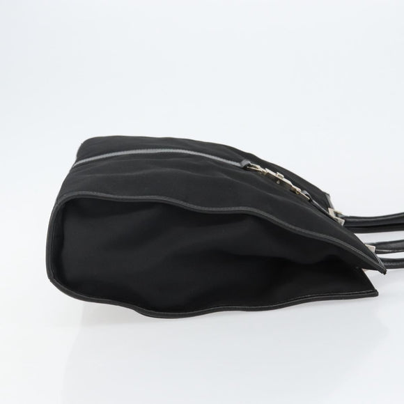 GUCCI Jackie Tote Bag Nylon Black Silver 002 1064 3444 Auth bs29574