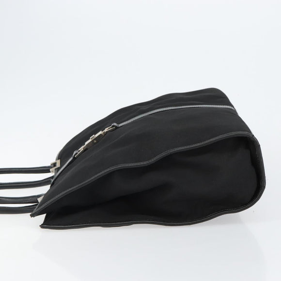 GUCCI Jackie Tote Bag Nylon Black Silver 002 1064 3444 Auth bs29574