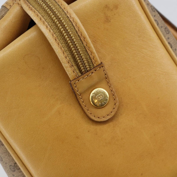 GUCCI Micro GG Supreme Mini Boston Bag PVC Beige Gold Auth bs29576