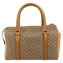 GUCCI Micro GG Supreme Mini Boston Bag PVC Beige Gold Auth bs29576-3