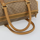 GUCCI Micro GG Supreme Mini Boston Bag PVC Beige Gold Auth bs29576-7