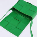 BOTTEGA VENETA MAXI INTRECCIATO candy Cassette Bag Leather Green Auth bs29580-10