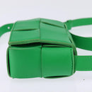 BOTTEGA VENETA MAXI INTRECCIATO candy Cassette Bag Leather Green Auth bs29580-4