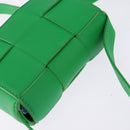 BOTTEGA VENETA MAXI INTRECCIATO candy Cassette Bag Leather Green Auth bs29580-6