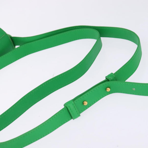 BOTTEGA VENETA MAXI INTRECCIATO candy Cassette Bag Leather Green Auth bs29580