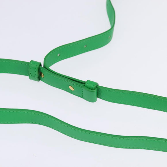 BOTTEGA VENETA MAXI INTRECCIATO candy Cassette Bag Leather Green Auth bs29580