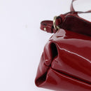 Chloe 2way Pouch Enamel Red Gold Auth bs29581-9