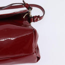 Chloe 2way Pouch Enamel Red Gold Auth bs29581-16