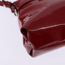 Chloe 2way Pouch Enamel Red Gold Auth bs29581-17