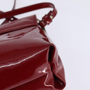 Chloe 2way Pouch Enamel Red Gold Auth bs29581-18