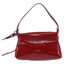 Chloe 2way Pouch Enamel Red Gold Auth bs29581-2