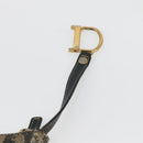 Christian Dior Trotter Canvas Saddle Coin Purse Navy Gold Auth bs29582-8