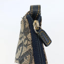 Christian Dior Trotter Canvas Saddle Coin Purse Navy Gold Auth bs29582-9