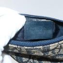Christian Dior Trotter Canvas Saddle Coin Purse Navy Gold Auth bs29582-10