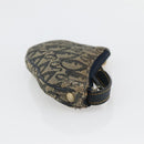 Christian Dior Trotter Canvas Saddle Coin Purse Navy Gold Auth bs29582-4