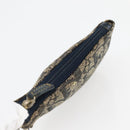 Christian Dior Trotter Canvas Saddle Coin Purse Navy Gold Auth bs29582-5