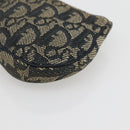 Christian Dior Trotter Canvas Saddle Coin Purse Navy Gold Auth bs29582-7