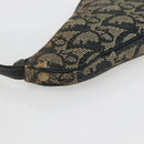 Christian Dior Trotter Canvas Saddle Coin Purse Navy Gold Auth bs29582-14