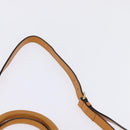 Gianni Versace Sunface Hand Bag Leather 2way Beige Gold Auth bs29583-10