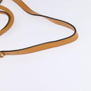 Gianni Versace Sunface Hand Bag Leather 2way Beige Gold Auth bs29583-9