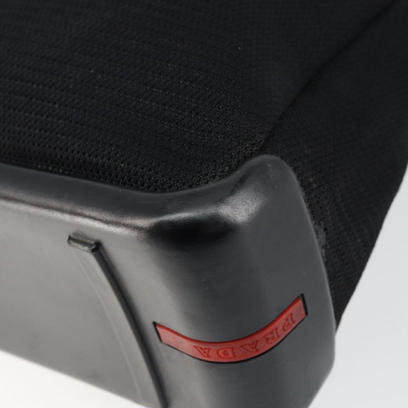 PRADA Sports Shoulder Bag Canvas Black Silver Auth bs29584