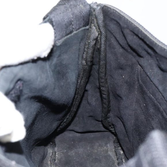 PRADA Sports Shoulder Bag Canvas Black Silver Auth bs29584