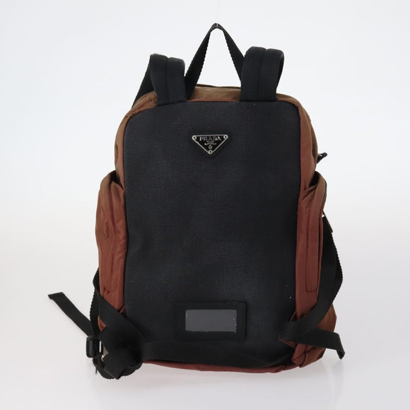 PRADA Hand Bag Nylon 4Set Beige Khaki Brown Auth bs29585