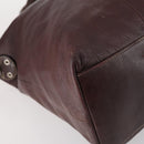 GUCCI Tote Bag Leather Brown Silver 189680 Auth bs29589-14