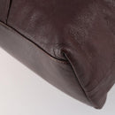 GUCCI Tote Bag Leather Brown Silver 189680 Auth bs29589-15