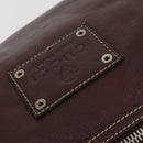 GUCCI Tote Bag Leather Brown Silver 189680 Auth bs29589-17