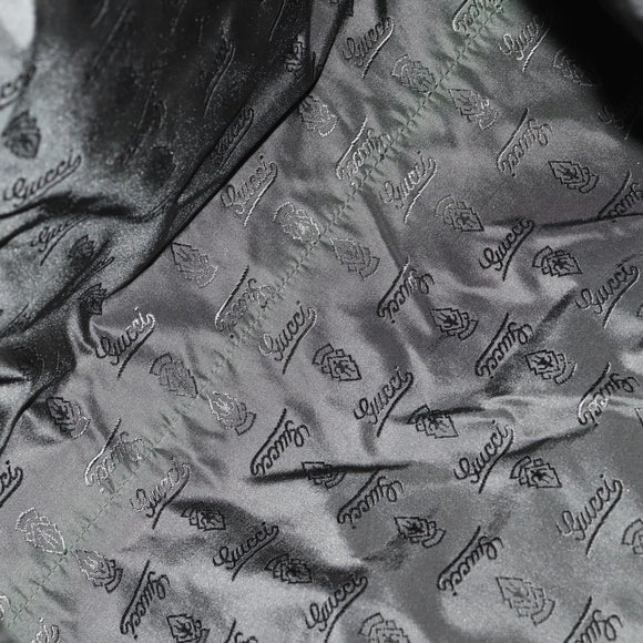 GUCCI Tote Bag Leather Brown Silver 189680 Auth bs29589