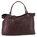 GUCCI Tote Bag Leather Brown Silver 189680 Auth bs29589-2